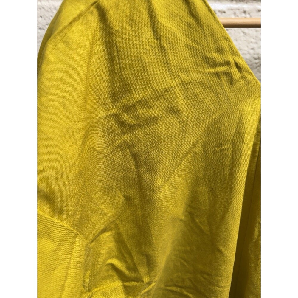 NWT Zara Yellow Linen Blend Kaftan Tunic Dress Size Small - Picture 7 of 11